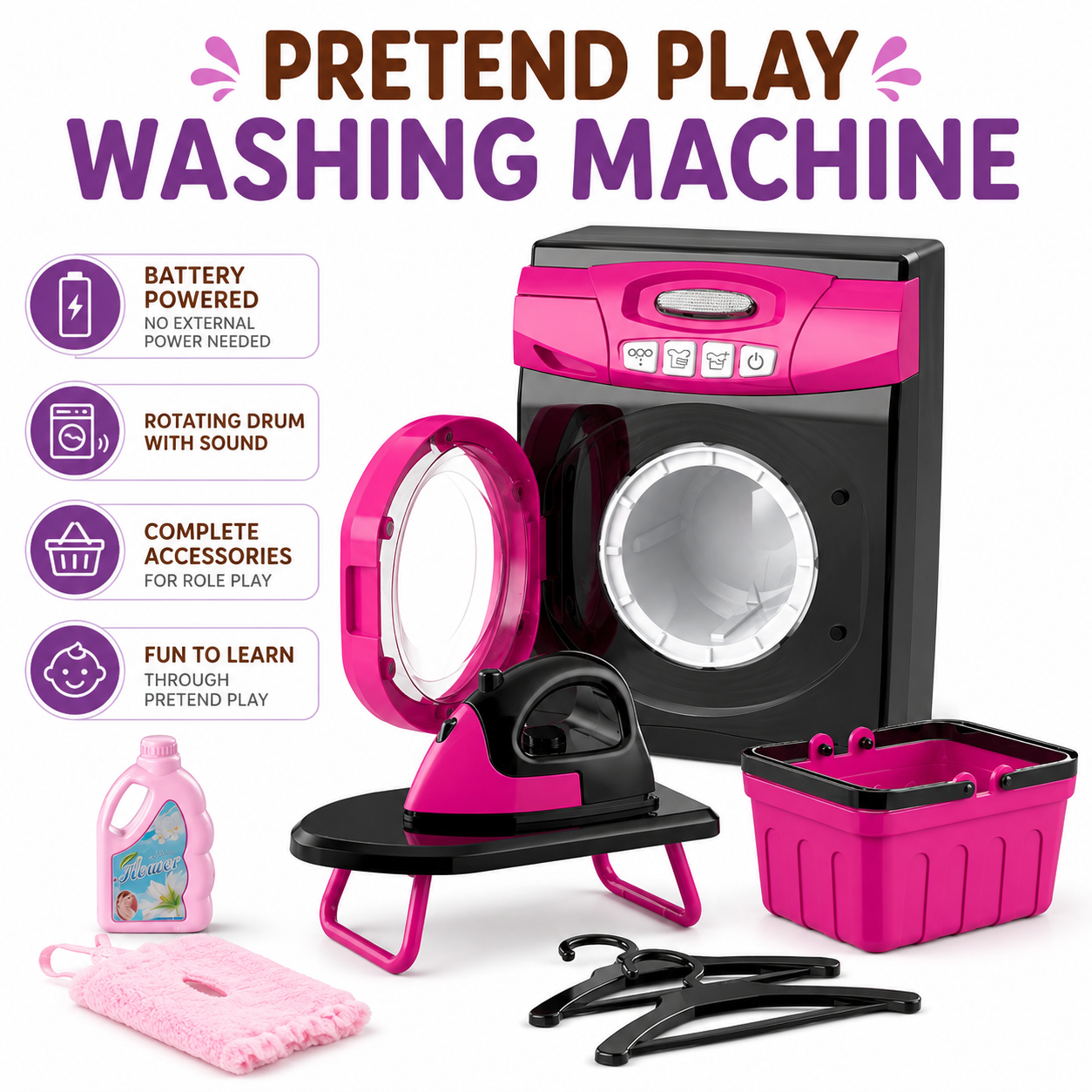 Simulation Washing Machine Toy – обзор и цена Baby Clothing Washing Machine