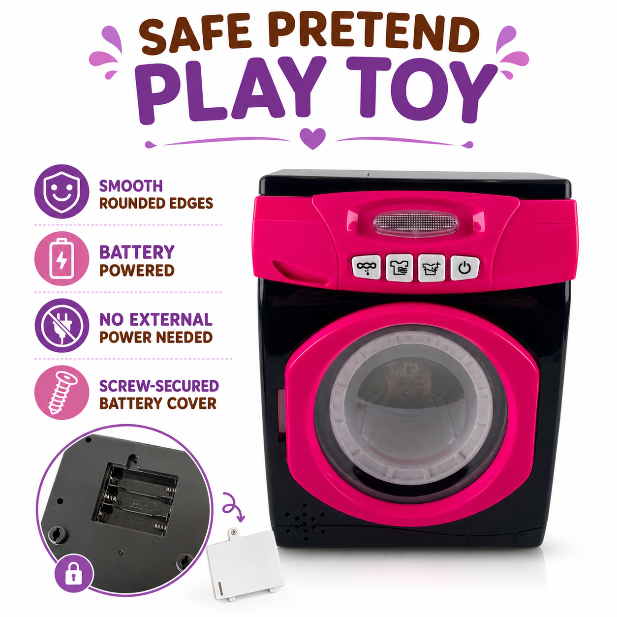 Simulation Washing Machine Toy – обзор и цена Baby Clothing Washing Machine