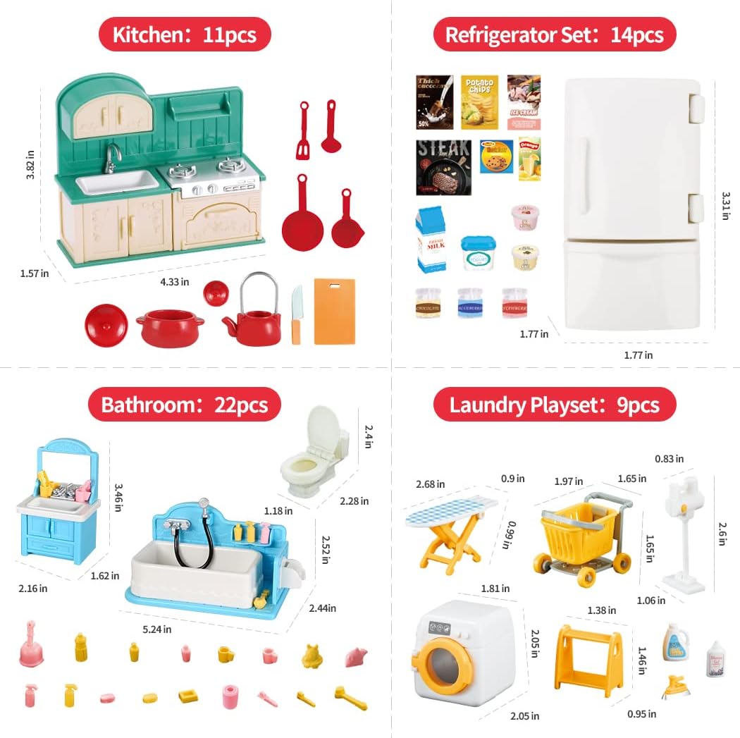 Dollhouse Furniture Set Doll h – обзор и цена Baby Clothing Washing Machine