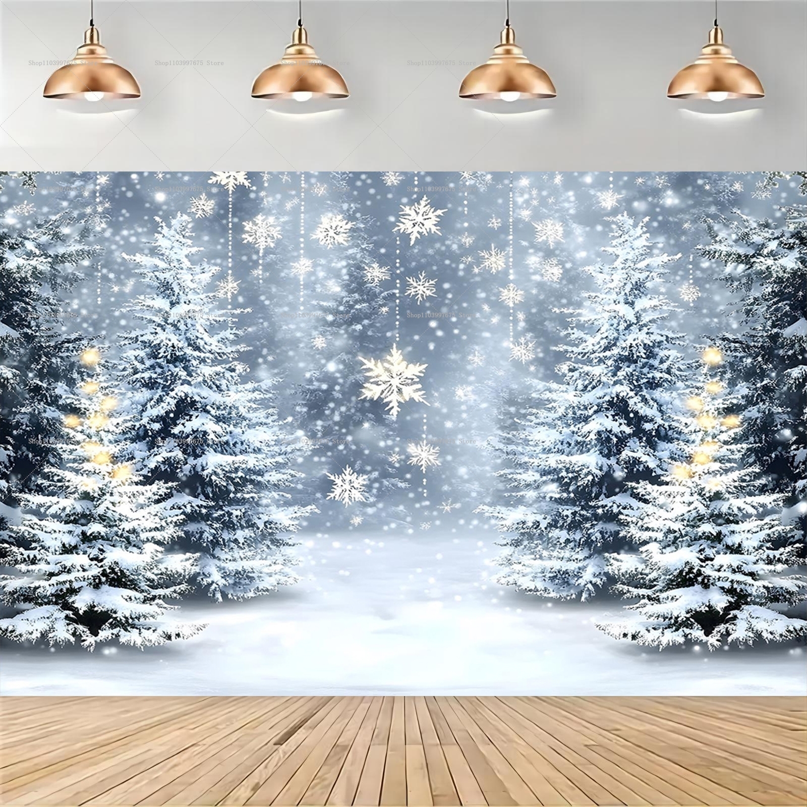 Snowy Forest Christmas Backdro – обзор и цена Baby Xmas Clothing