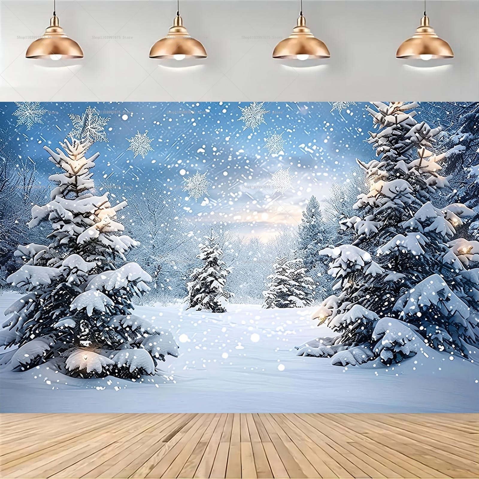 Snowy Forest Christmas Backdro – обзор и цена Baby Xmas Clothing