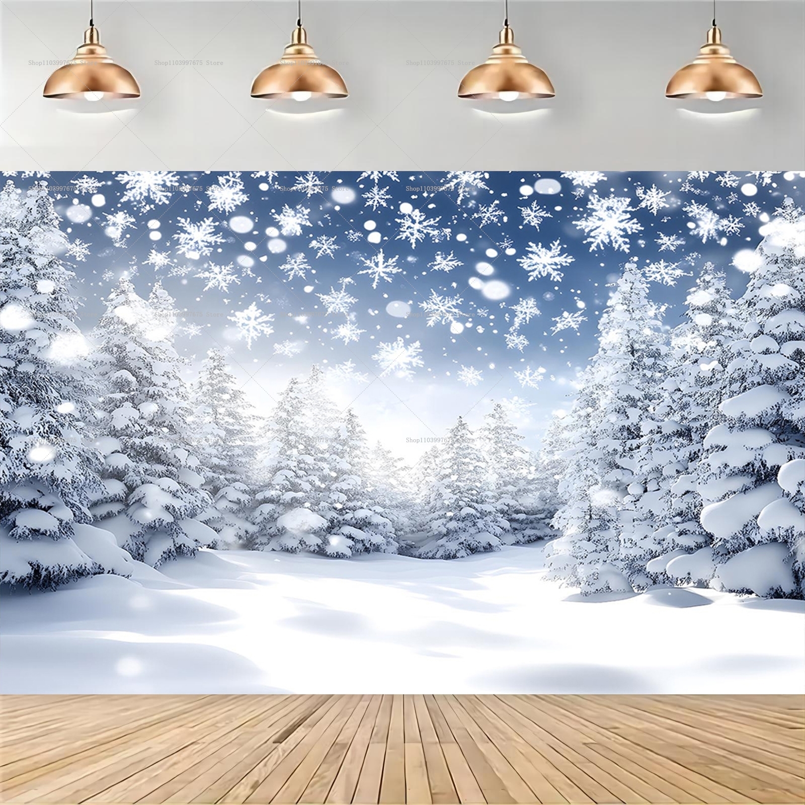 Snowy Forest Christmas Backdro – обзор и цена Baby Xmas Clothing