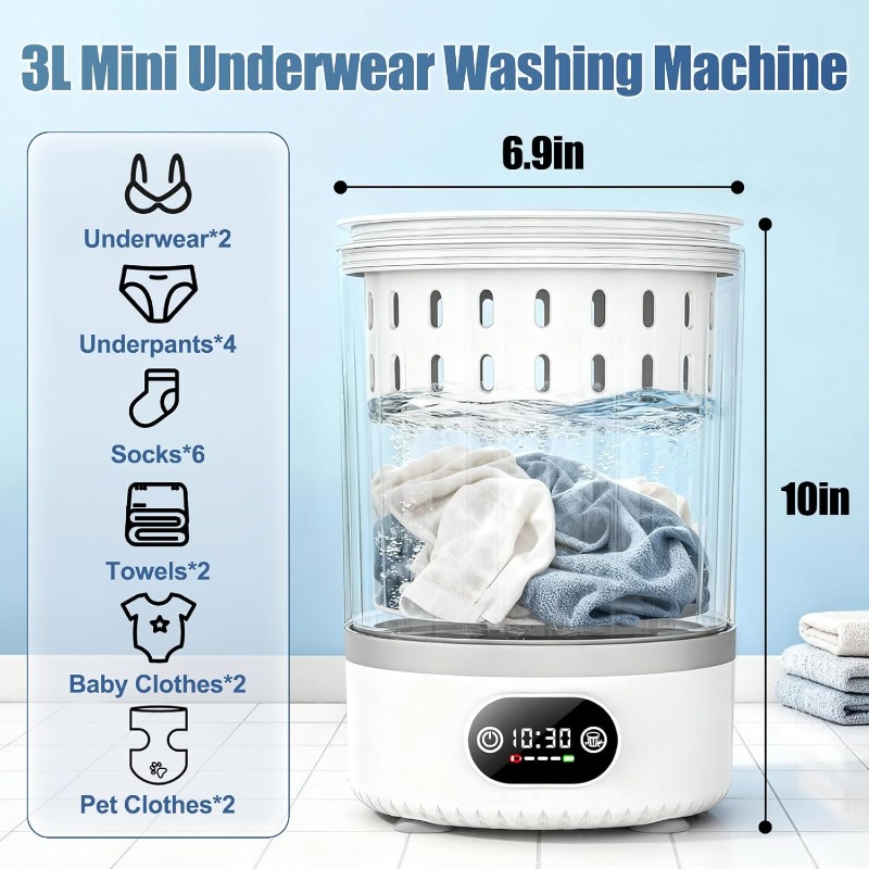 3L Mini Washing Machine,3 In 1 – обзор и цена Baby Clothing Washing Machine