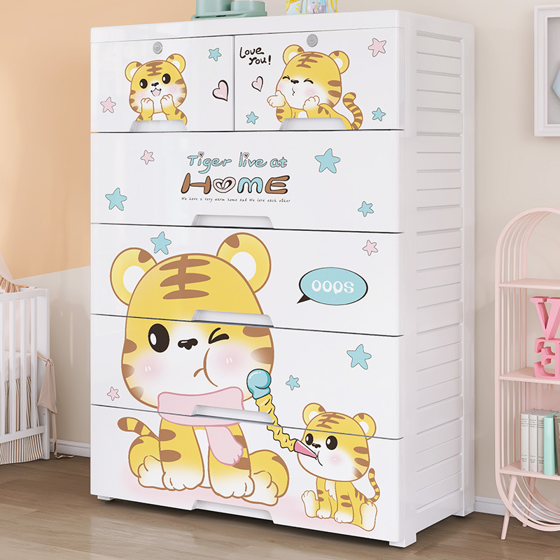 Thickened plastic five-bucket  – обзор и цена Baby Clothing Cupboard