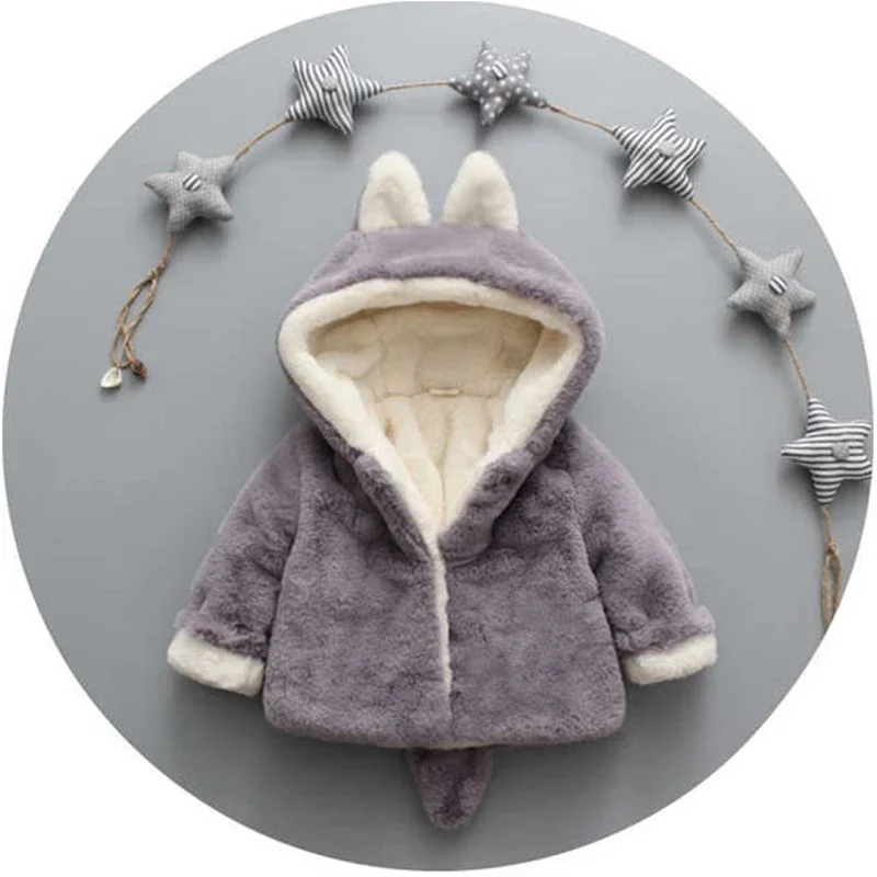 Cute Cat Ears Plush Baby Jacke – обзор и цена Baby Xmas Clothing