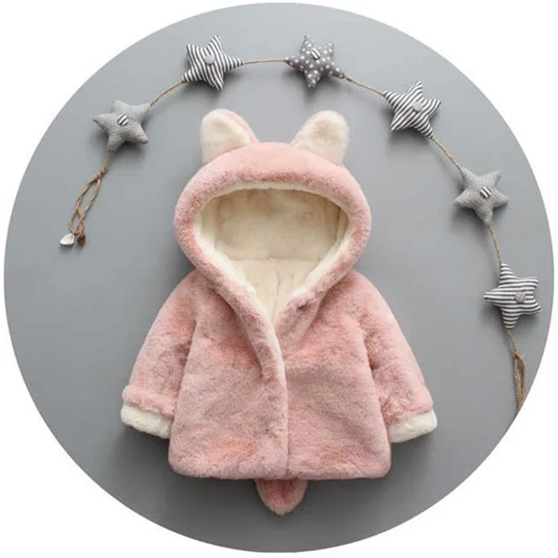 Cute Cat Ears Plush Baby Jacke – обзор и цена Baby Xmas Clothing